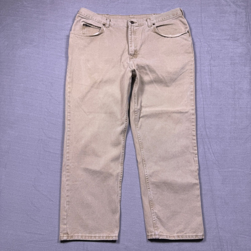 Lee Jeans Mens 42 x 29 Tan Straight‎ Leg Cotton Pants Khaki Casual